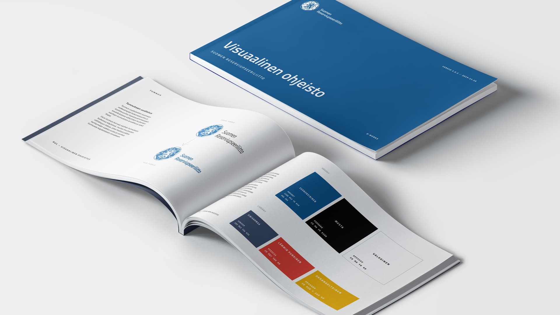 Kuva Suomen Reserviupseeriliiton graafisesta ohjeistosta.