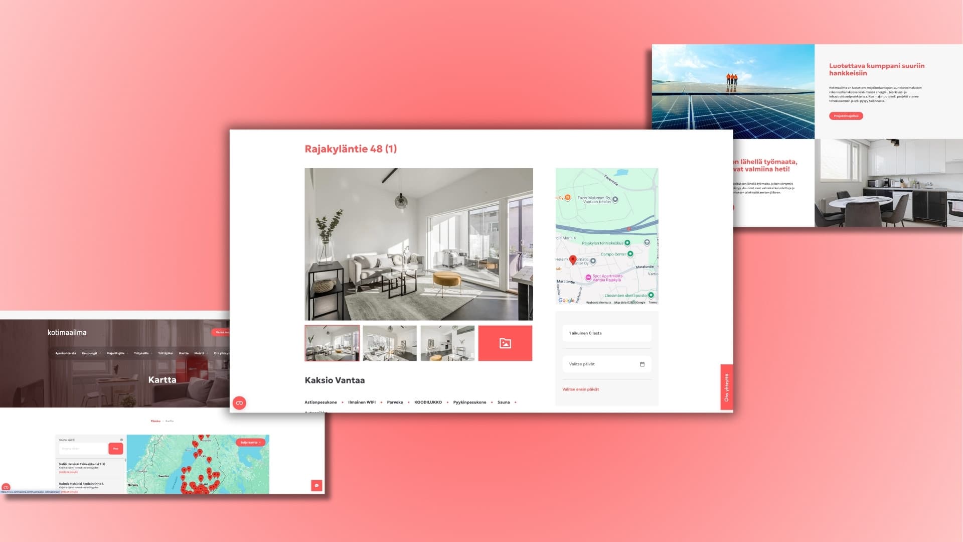 Uusi Kotimaailman sivusto esitettynä desktop-ulkoasuissa.