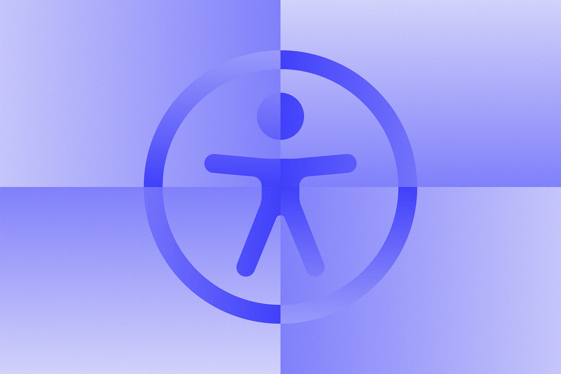 Sivun pääkuva, jossa keskellä on suurella symboli saavutettavuudelle.